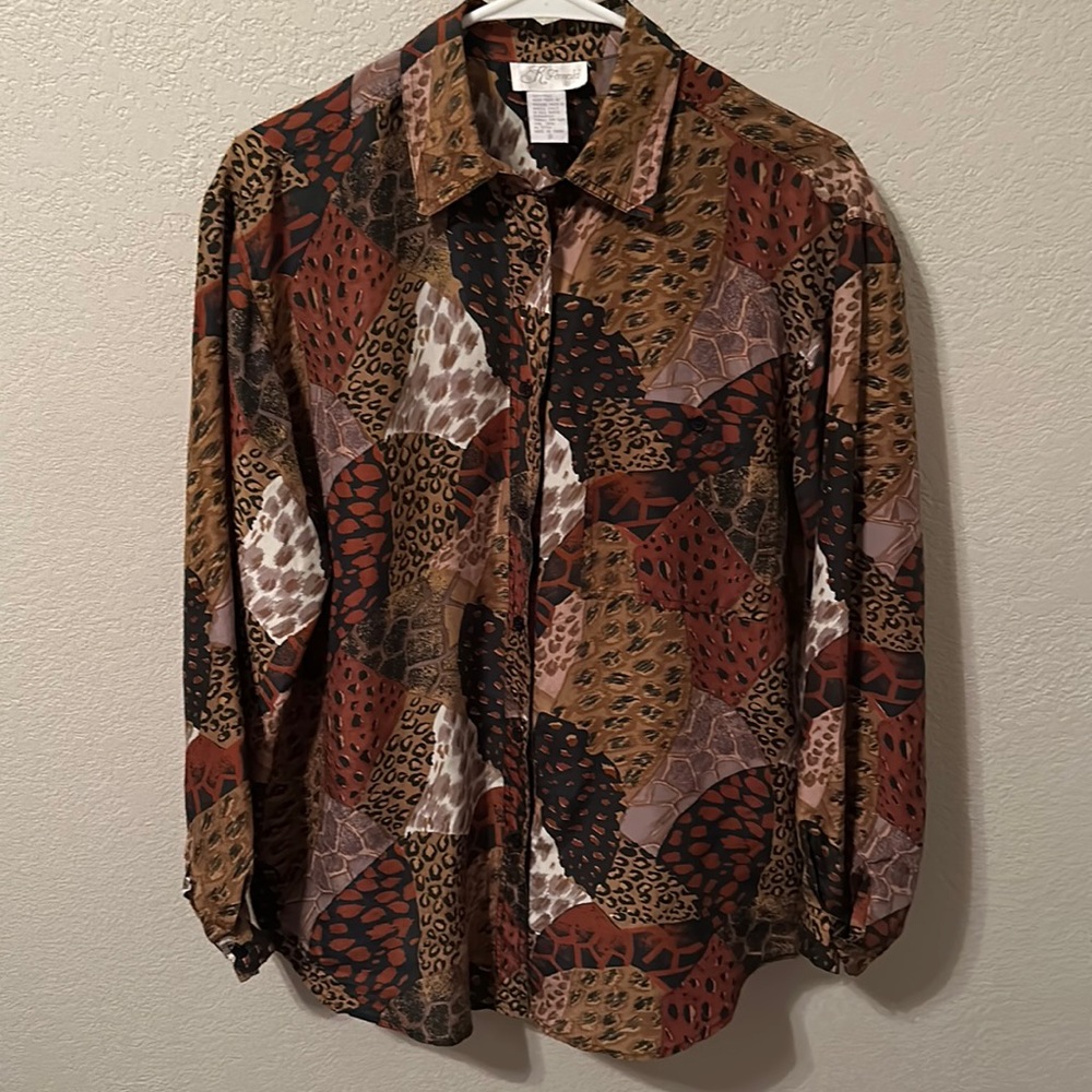Vintage K Arnold Silk Blouse Small